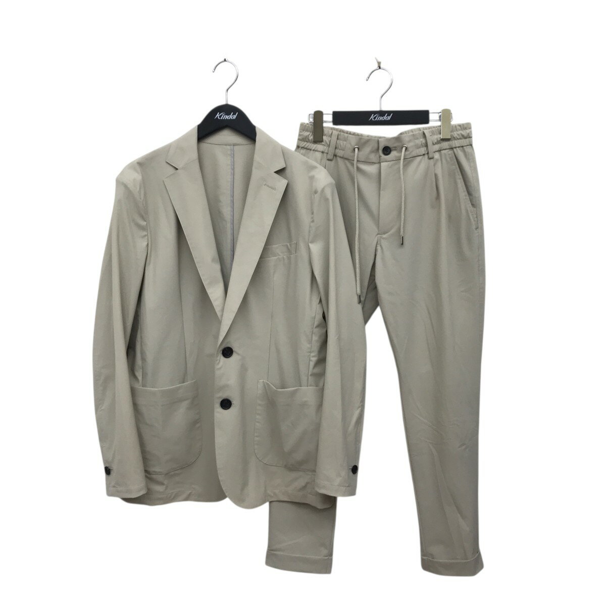 【中古】AKM　STRETCH SEER SUCKER SWING EASY JACKET TM ICE SWING EASY PT スーツ B416／P285 アイボリー サイズ：OL 【091125】（エイケイエム）