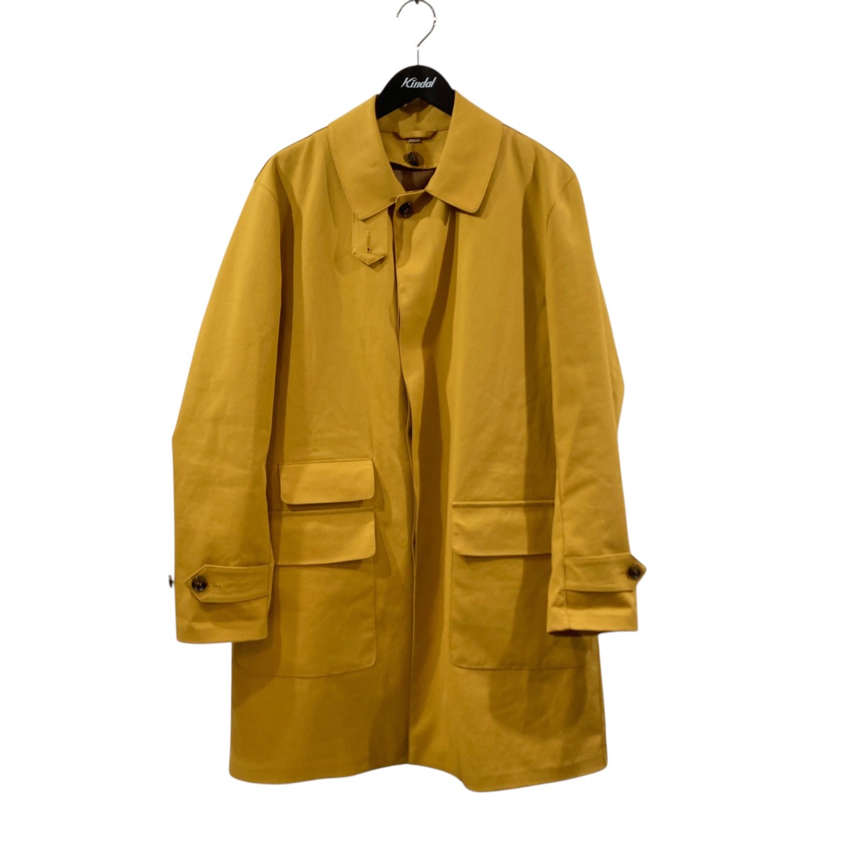 【中古】MACKINTOSH×q retailor　ステンカラーコート イエロー サイズ：40 【101125】（マッキントッシュ×キュー）
