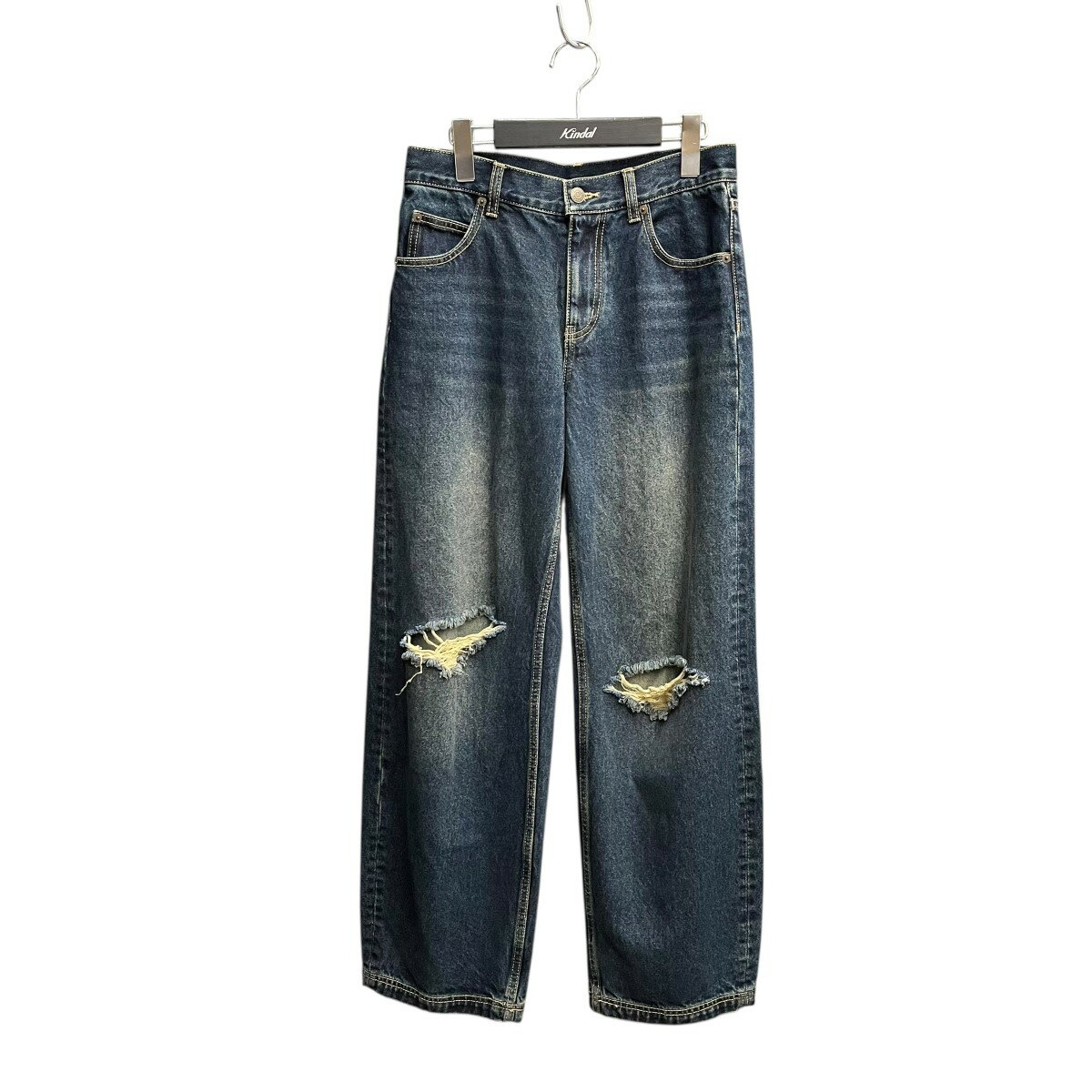 【中古】X-girl　LOW RISE DISTRESSED DENIM PANTS デニムパンツ 105244031005 インディゴ サイズ：S 【101125】（エックスガール）