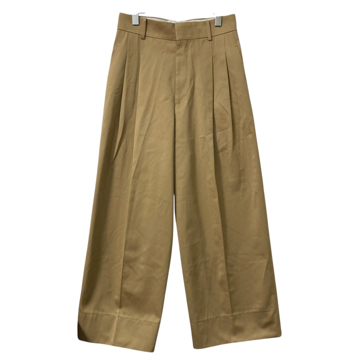 【中古】beautiful people　elvedge logo chino two tuck wide pants チノパン 1245105009 ベージュ サ..