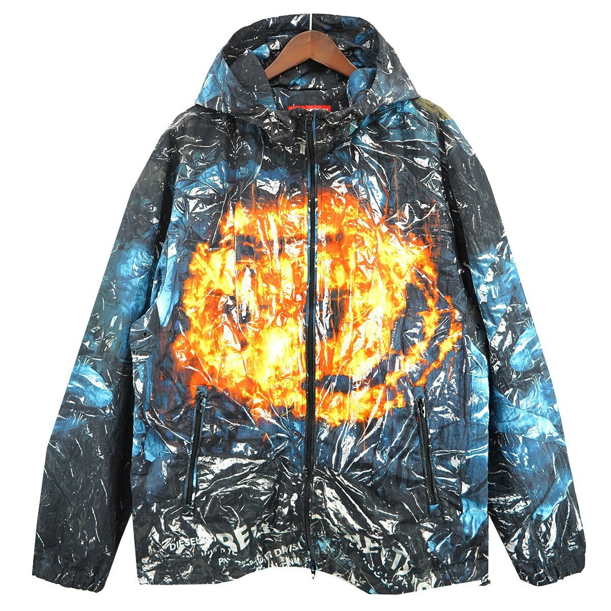 【中古】DIESEL by Glenn Martens　24AW J-Warrett-Poster D ロゴ ポスター グラフィック ナイロン フ..