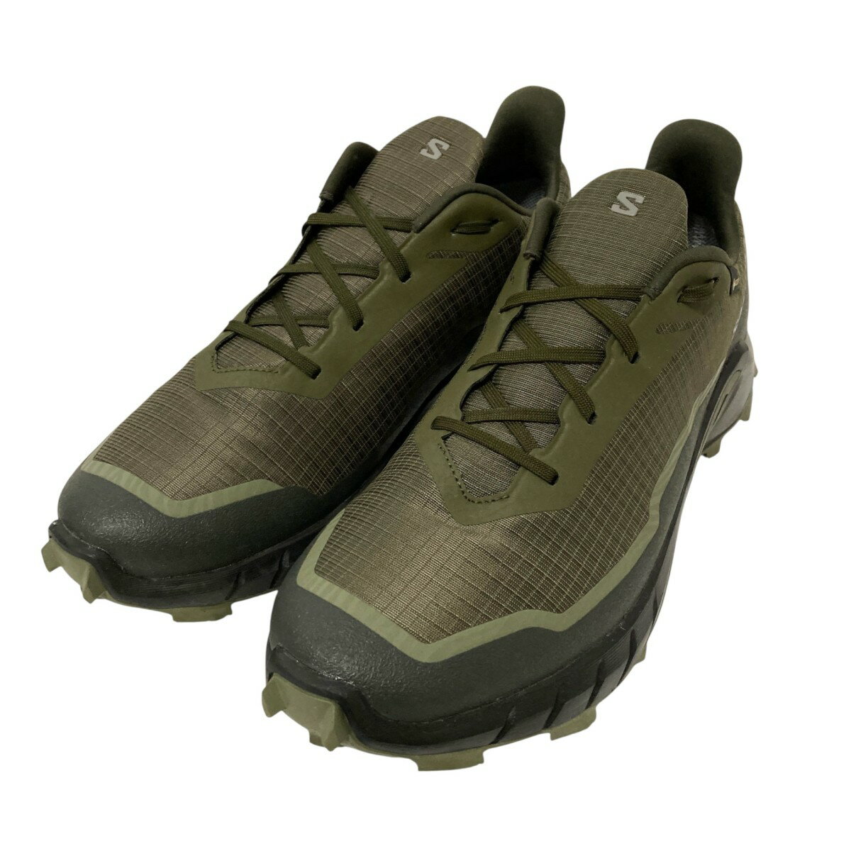 【中古】SALOMON ALPHACROSS 5 GORE-TEX スニーカー 473103 オリーブ サイズ:28cm 【121125】(サロモン)