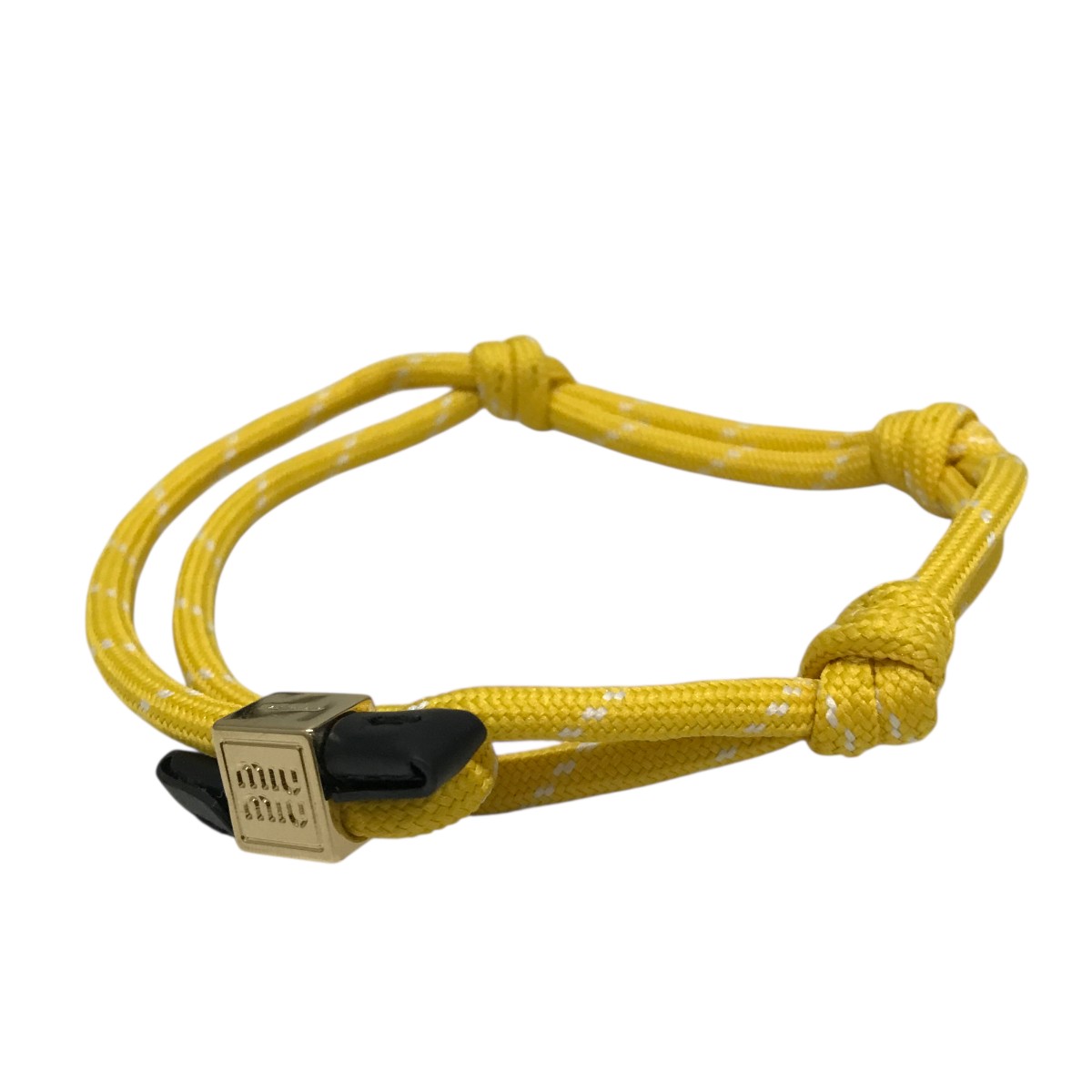 【中古】MIU MIUコードブレスレット 