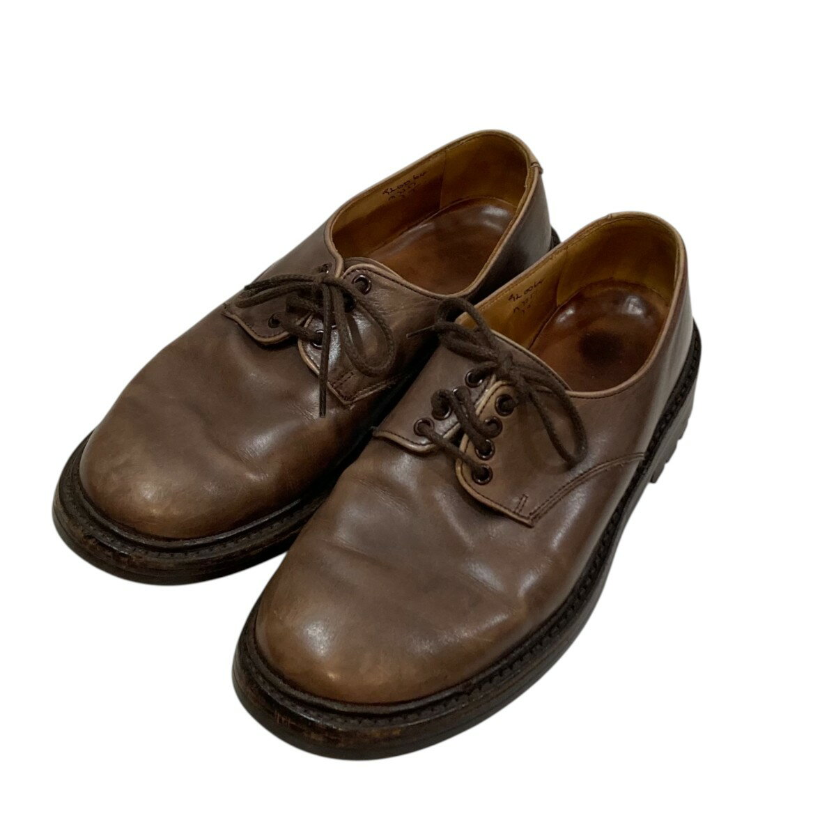 【中古】QUILP by Tricker’s　M7351 Plain Derby Shoe レザーシューズ ブラウン 【131125】（クイルプ ..