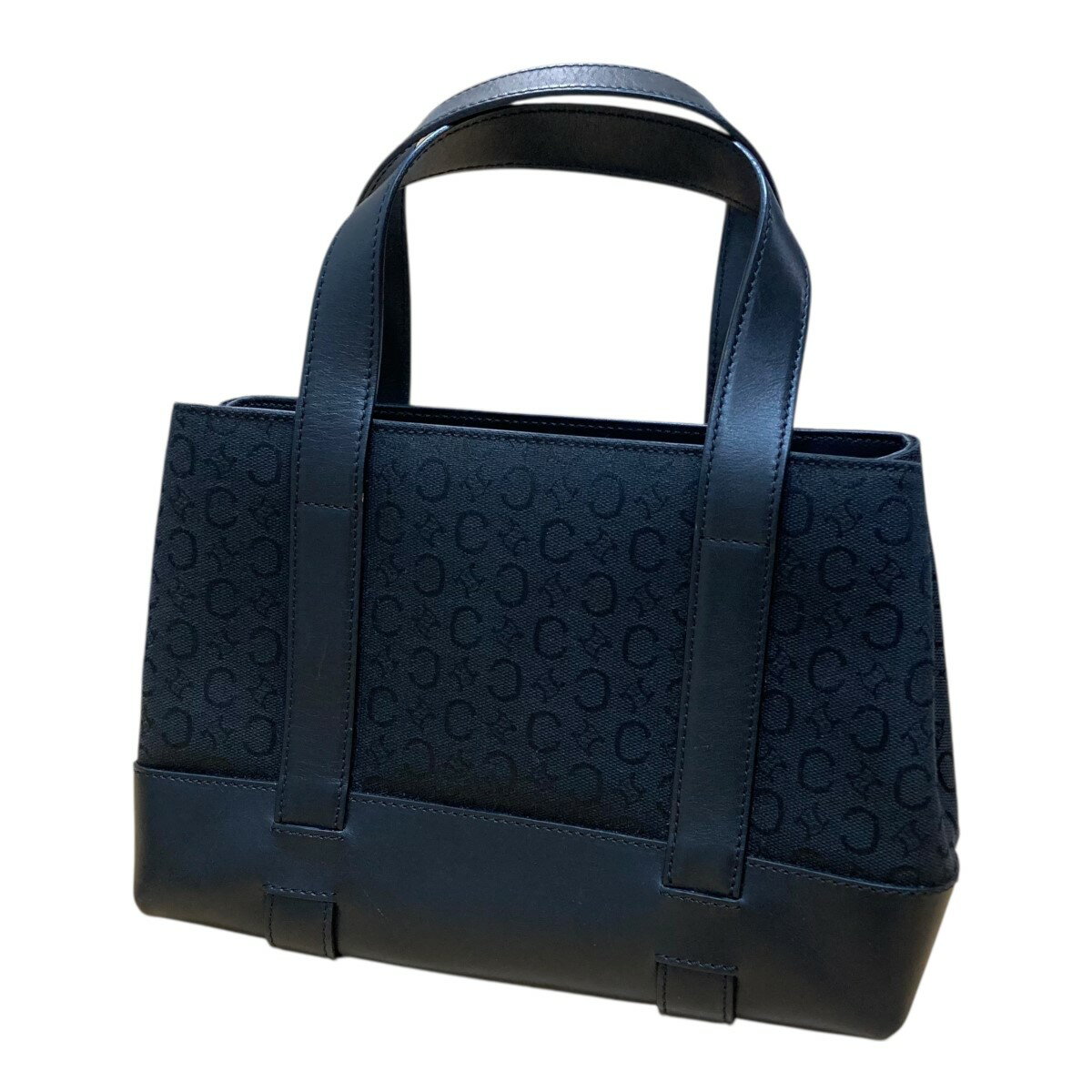 【中古】CELINE　Cマカダム柄ミニトートバッグ ブラック 【131125】（セリーヌ）