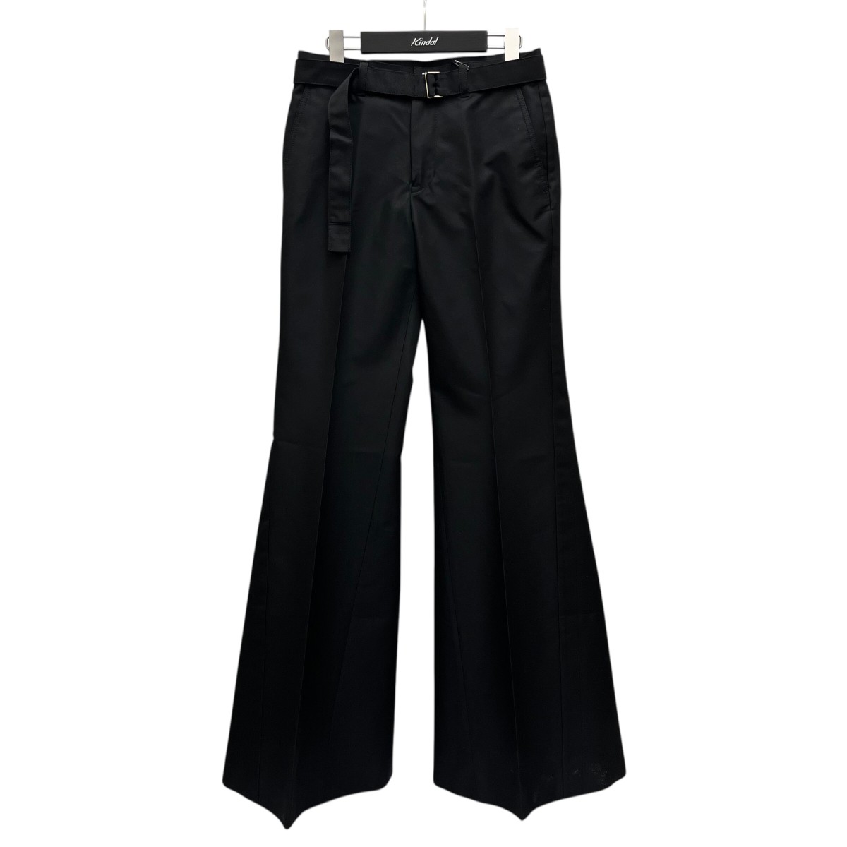 【中古】sacai　24SS Gabardine Pants ベルテッドフレアパンツ 24-07242 ブラック サイズ：1 【131125..