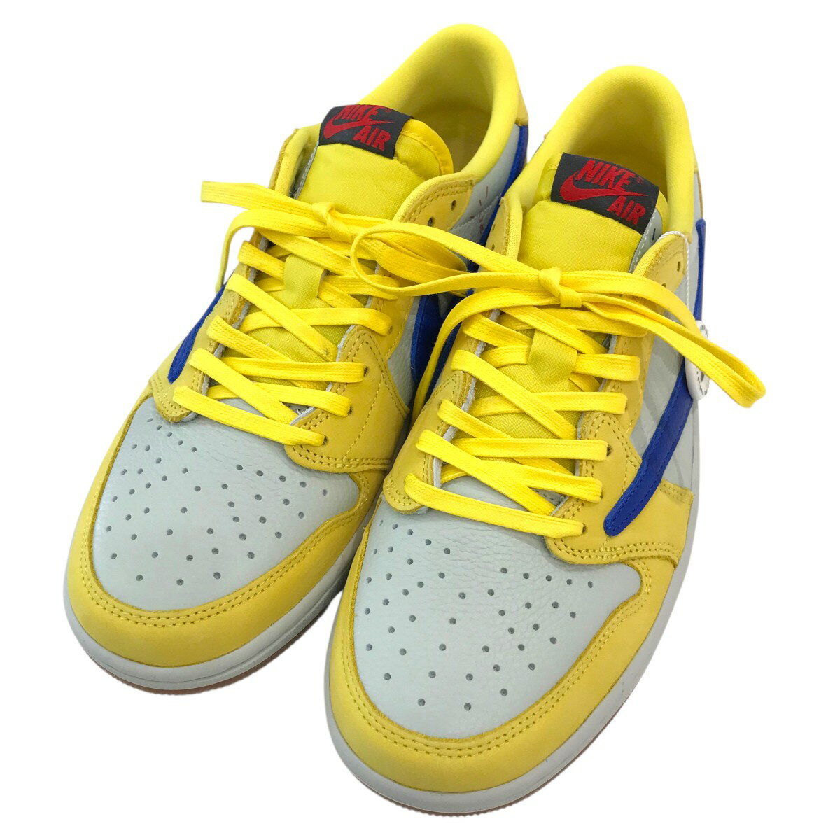 【中古】NIKE×Travis Scott　「WMNS AIR JORDAN 1 LOW OG SP」 スニーカー DZ4137 700 カナリー×レーサ..