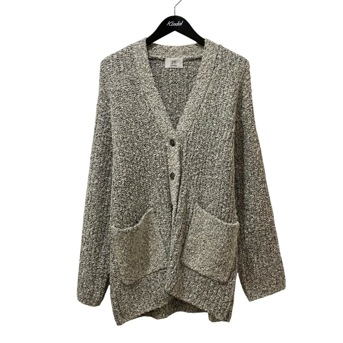 【中古】1er Arrondissementニットカーディガン ブラック×ホワイト【価格見直し】