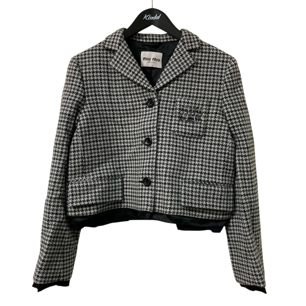 【中古】MIU MIU　ハウンドトゥース 