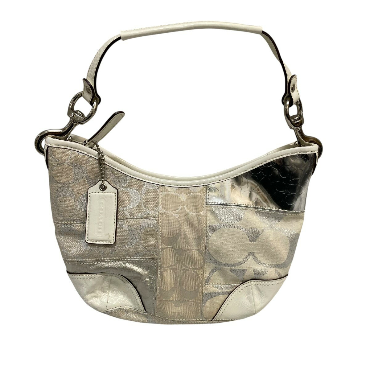 【中古】COACH　パッチワークワンショルダーバッグ 13495 ホワイト 【151125】（コーチ）