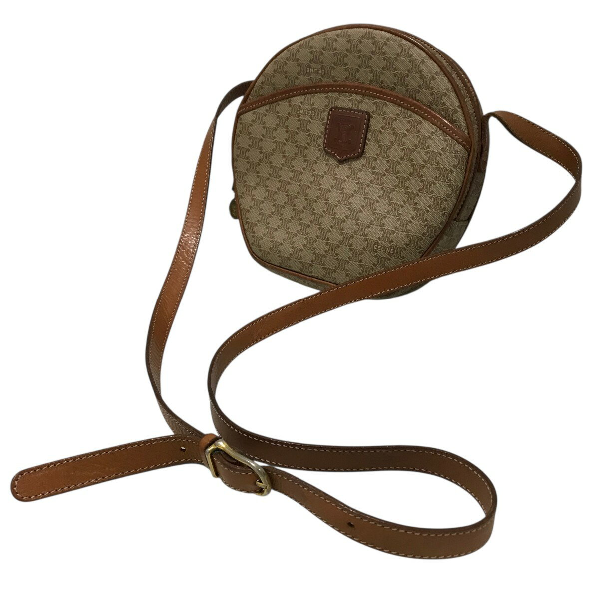 【中古】CELINE　【マカダム ラウンドショルダーバッグ】 ショルダーバッグ OLD CELIN 【151125】（セ..