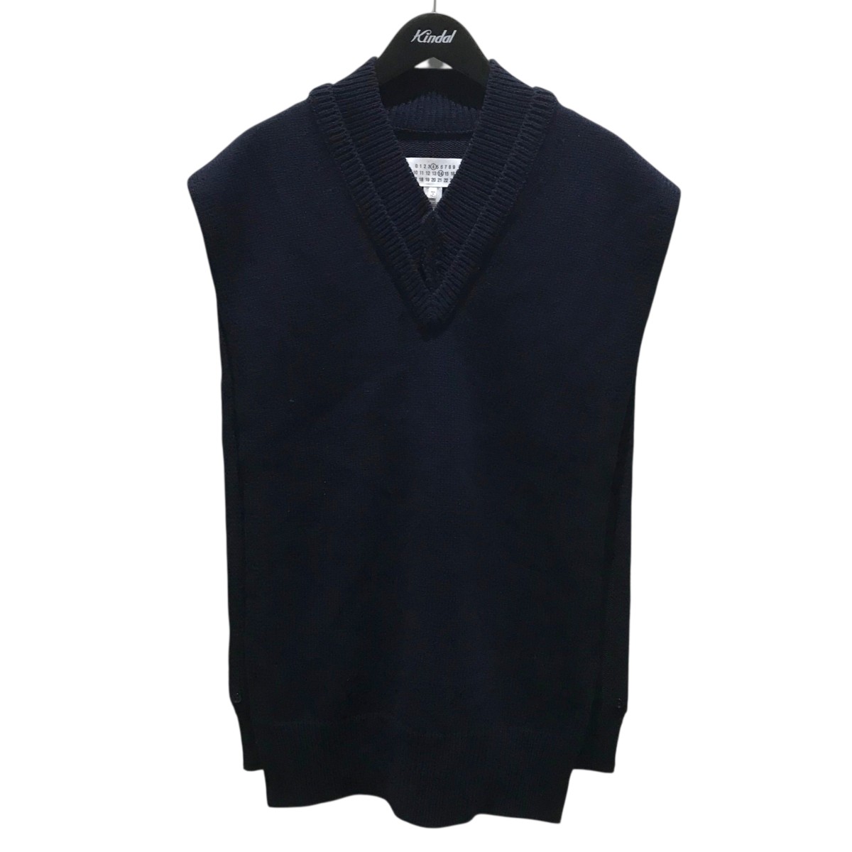 【中古】Maison Margiela4 14　Vネックベスト ST1TH0001 ネイビー サイズ：S 【161125】（メゾン マル..