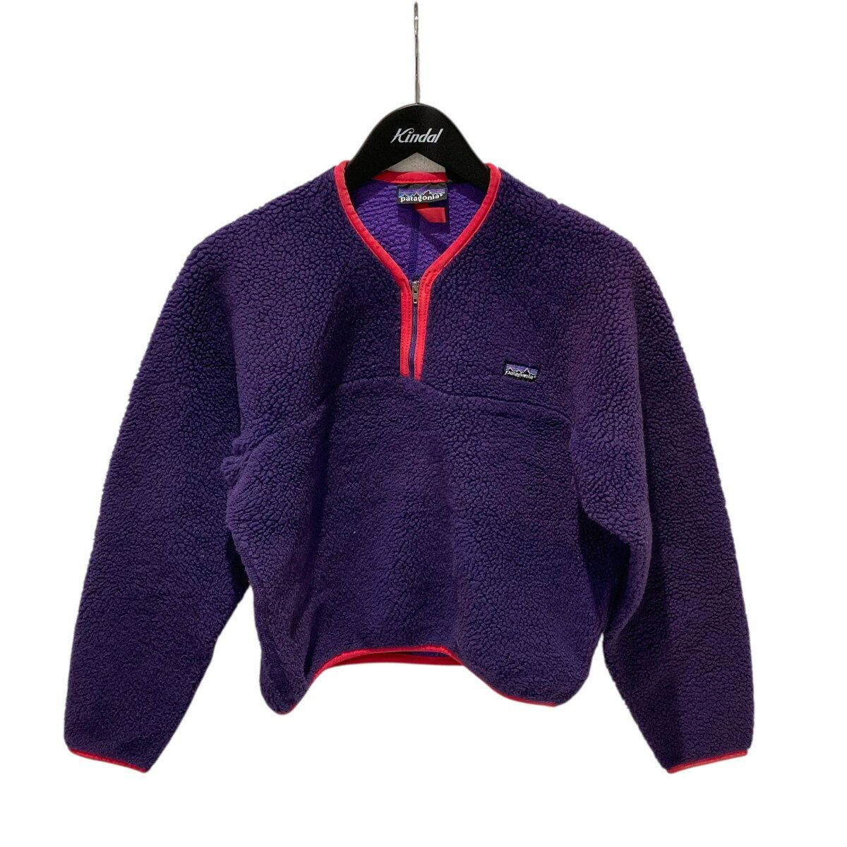 【中古】Patagonia　90S カヤックプルオーバーエッグプラント USA製 フリースジャケット パープル サイ..