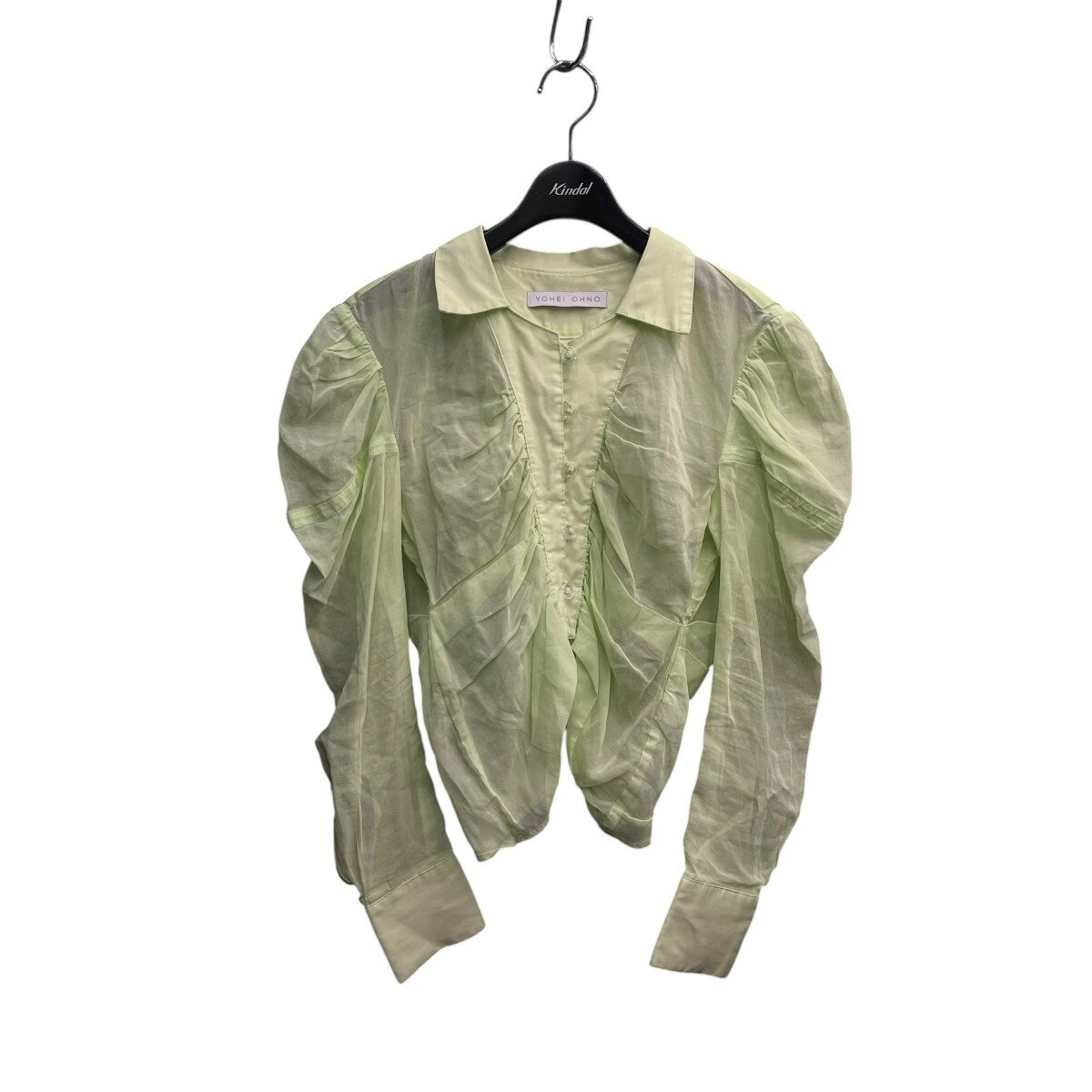 【中古】YOHEI OHNO　takarazuka short shirt シアーシャツ グリーン サイズ：36 【171125】（ヨウヘイ..