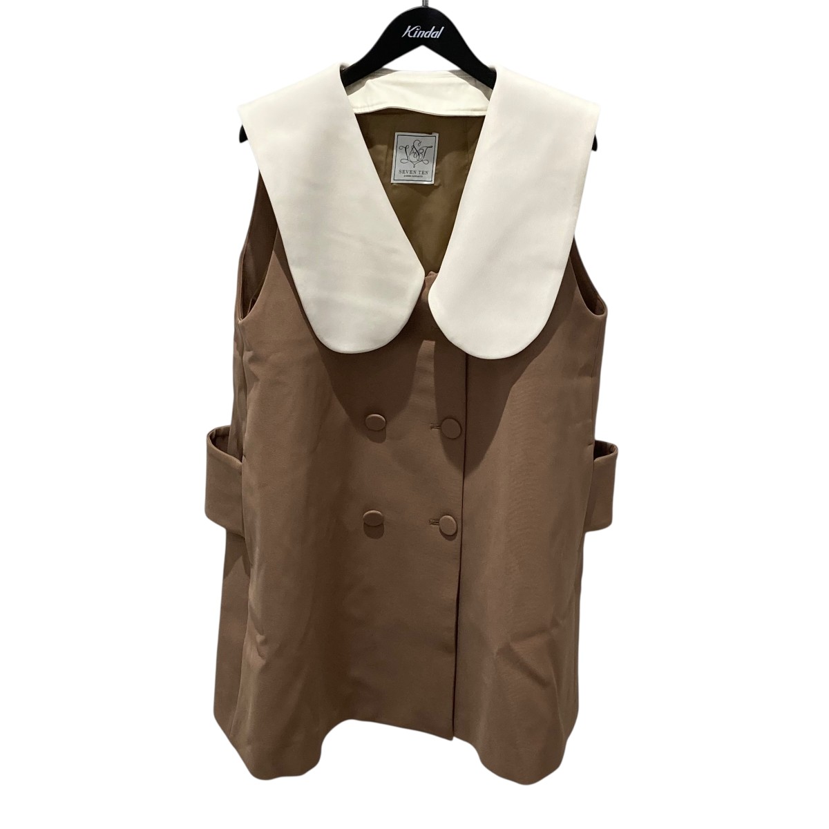 【中古】SEVEN TEN by MIHO KAWAHITO　ビッグカラージレ 8A604 カーキ サイズ：XS 【181125】（セブン ..