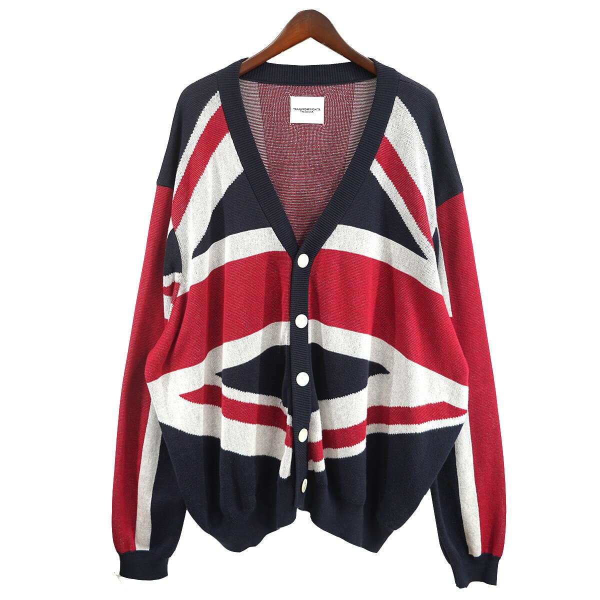 【中古】TAKAHIROMIYASHITA TheSoloIst． 24SS cardigan．(union jack) ユニオンジャック コットン ニット カーディガン マルチカラー サイズ：44 【171125】（タカヒロミヤシタザソロイスト）