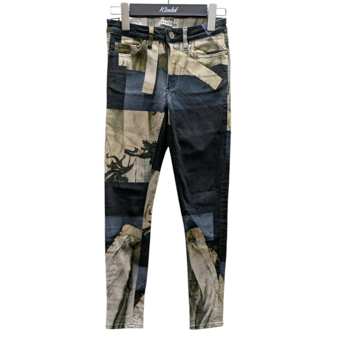【中古】ACNE STUDIOS SKIN 5 BLK FLOWER 総柄スキニーパンツ マルチカラー サイズ:26/32 【191125】(アクネストゥディオ...
