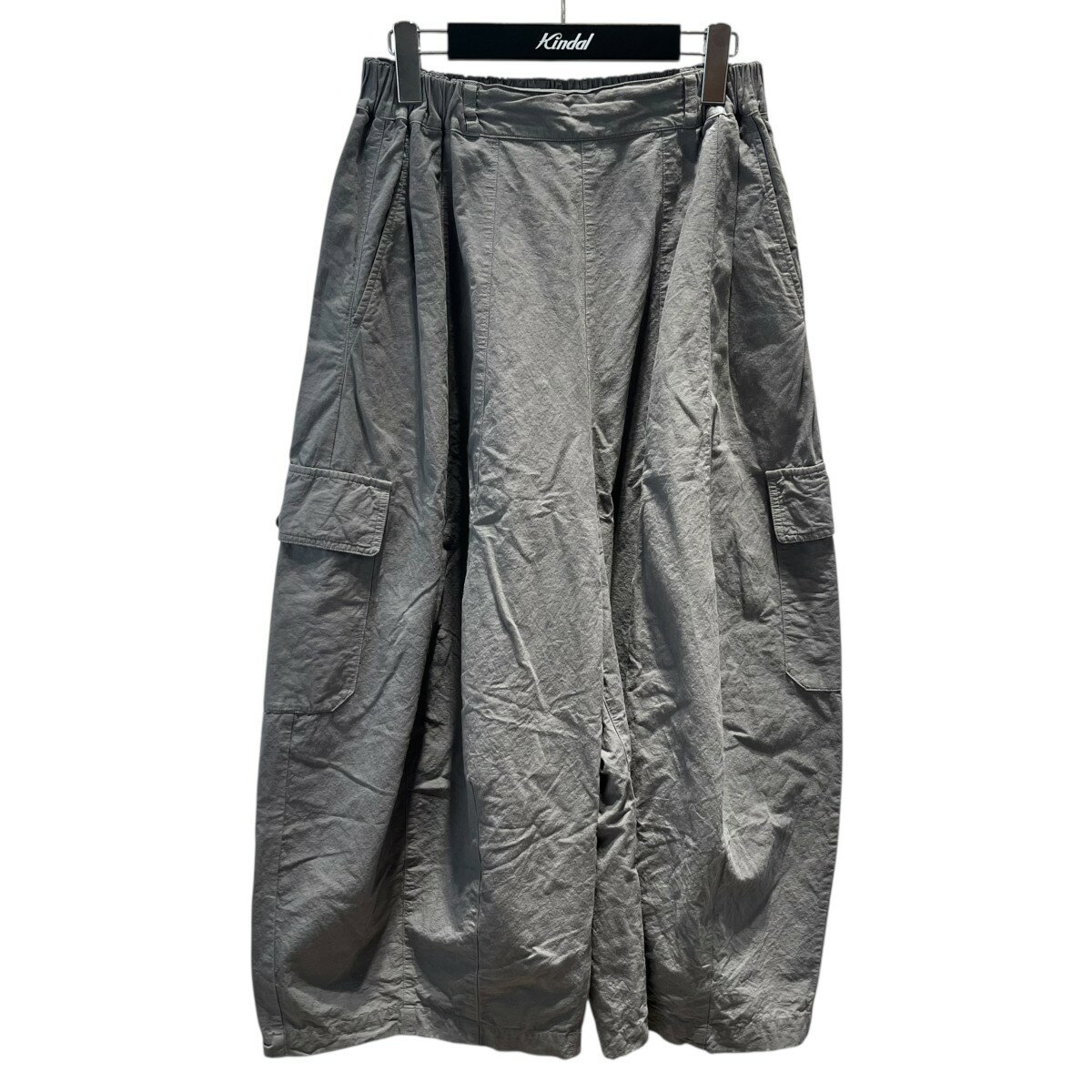 【中古】nest Robe　コットンリネンウェザーバレルパンツ トラウザーパンツ 01242-1131-2 グレー サイ..