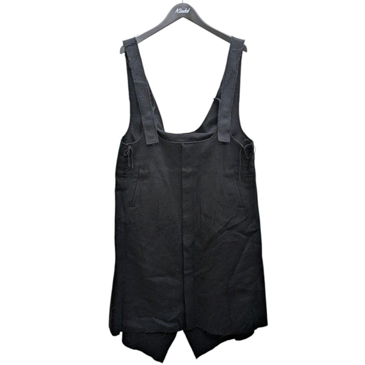 【中古】YOHJI YAMAMOTO ウールサロペット ブラック サイズ：1 【211125】（ヨウジヤマモト）