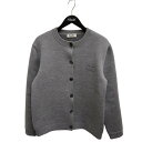 【中古】MIU MIU ニットカーディガン MMF796 S232 13JS グレー サイズ:36 【231125】(ミュウミュウ)