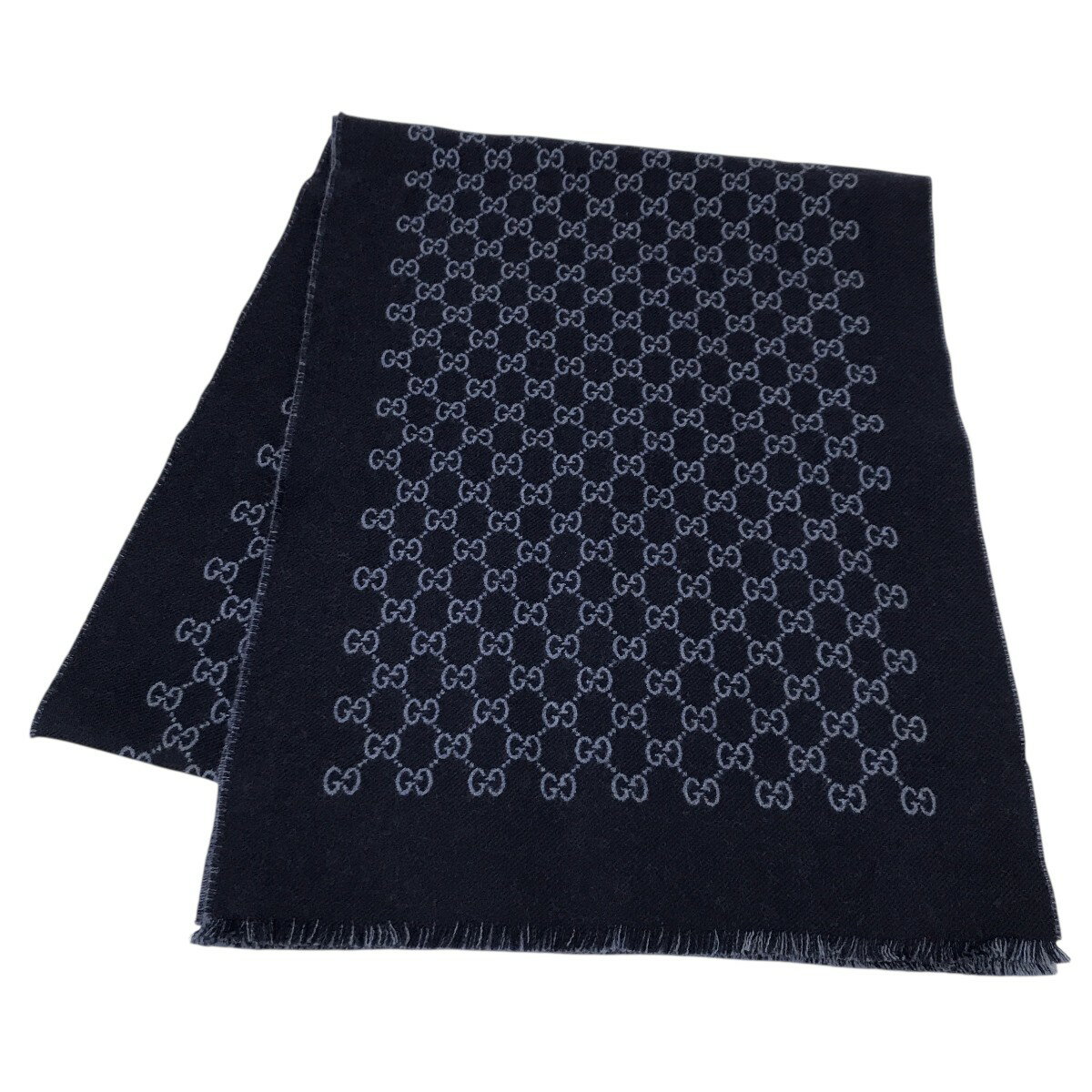 【中古】GUCCI マフラー 391246 4G200 4569 ブルー 【231125】（グッチ）