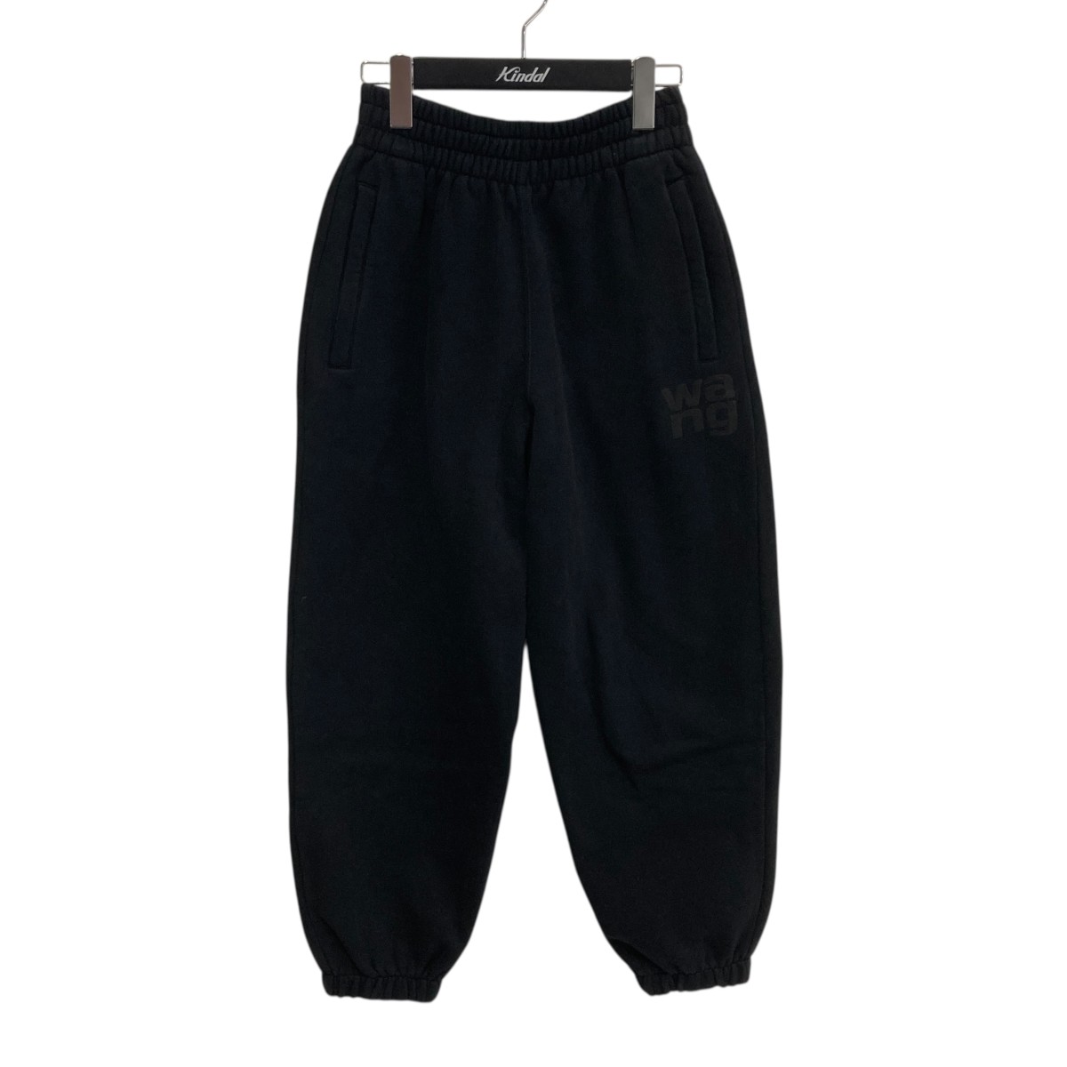 【中古】ALEXANDER WANG ロゴ スウェットパンツ ブラック サイズ:XS 【241125】(アレキサンダーワン)