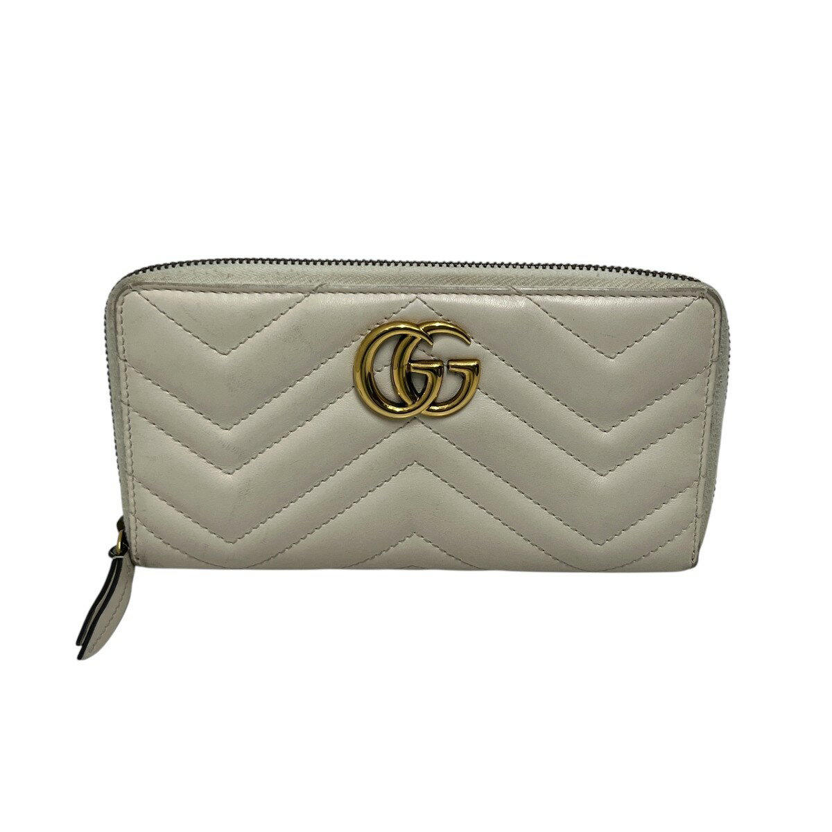 送料込み！ 極美品 GUCCI 長財布 イエロー マーモント 414 グッチ GUCCI 長財布 ラウンドファスナー レディース プチ マーモント