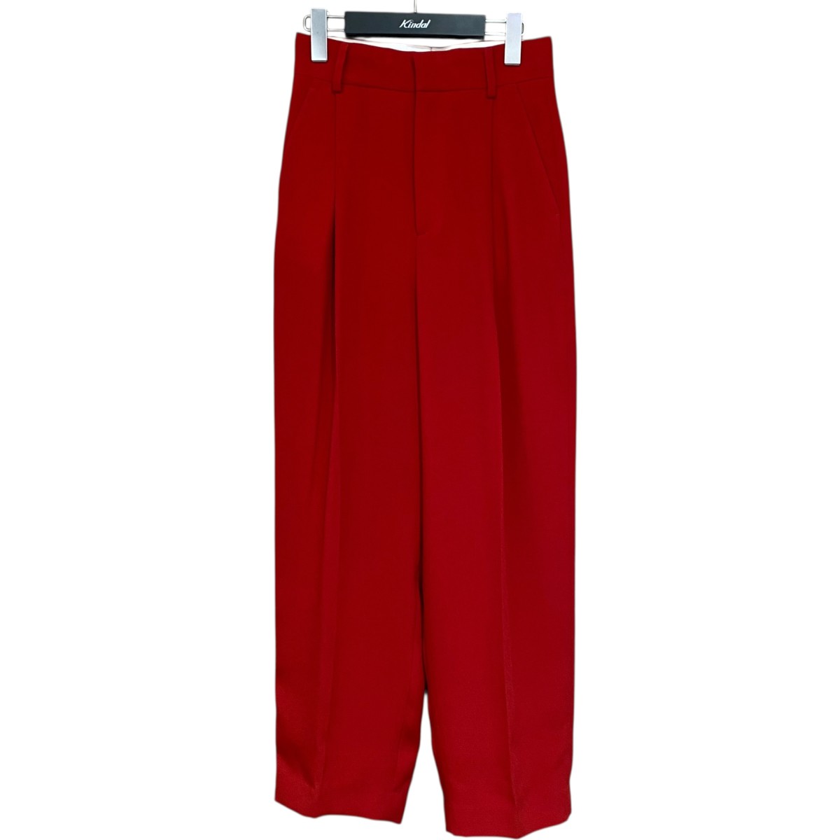 【中古】6(ROKU) BEAUTY&YOUTH スラックス 8614-202-0300 GEORGETTE TUCK PANTS レッド サイズ:34 【24...