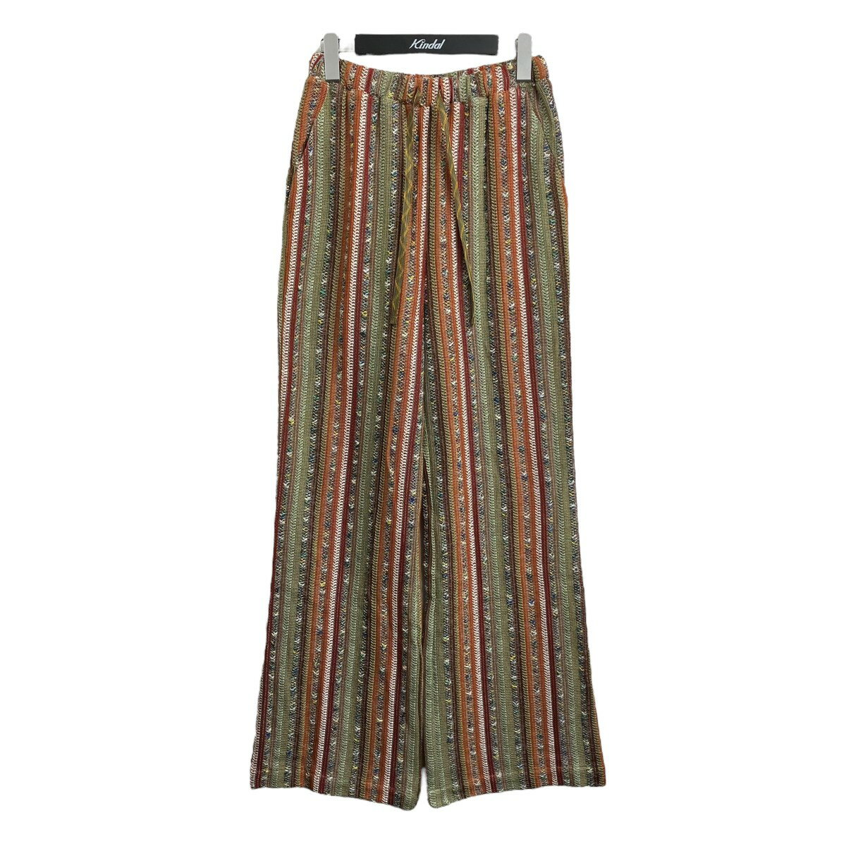 【中古】mame kurogouchi パンツ MM23SS-JS051 ブラウン×グリーン サイズ:2 【251125】(マメクロゴウチ)