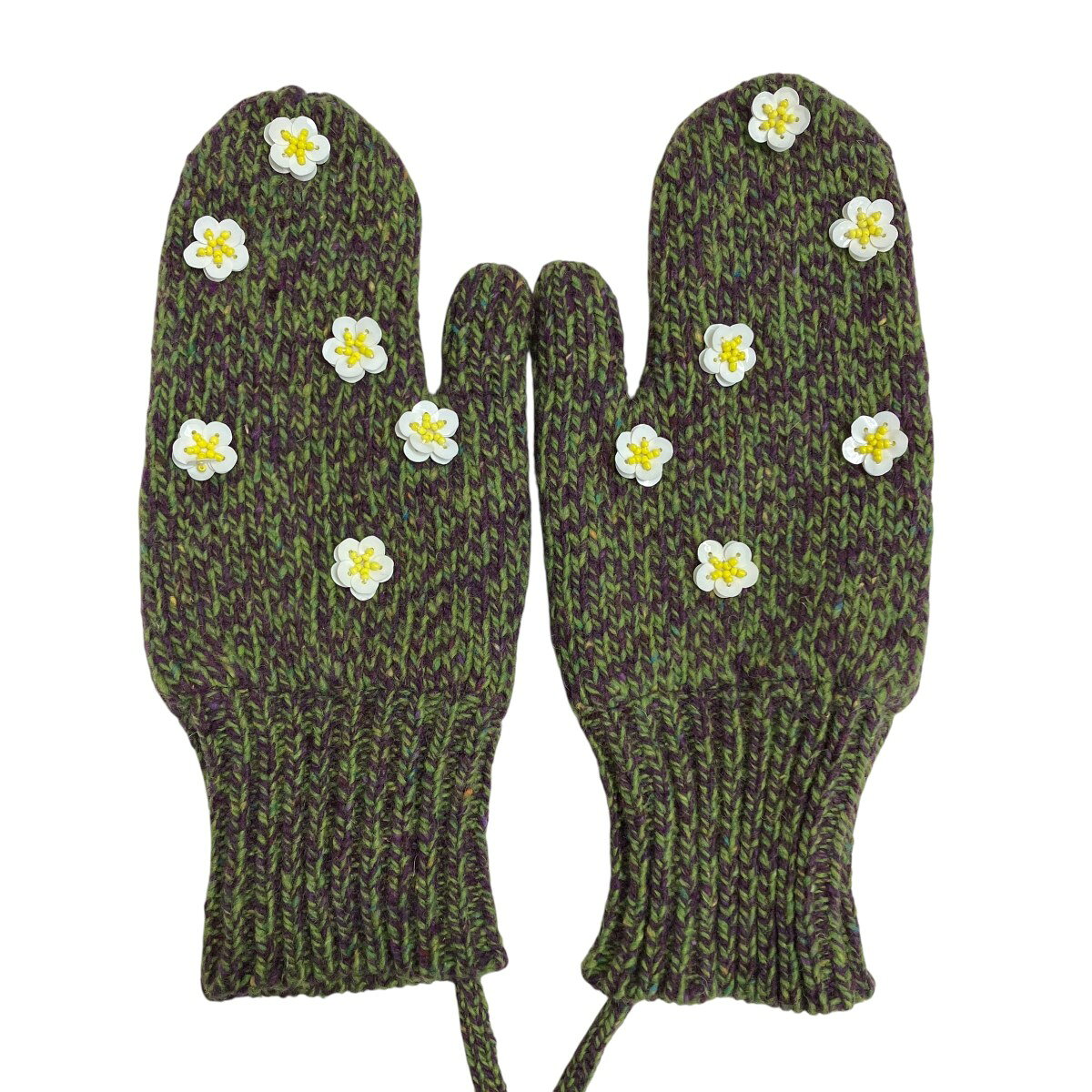 【中古】irojikake　手袋 オリーブ×パープル 【251125】（イロジカケ）(4)