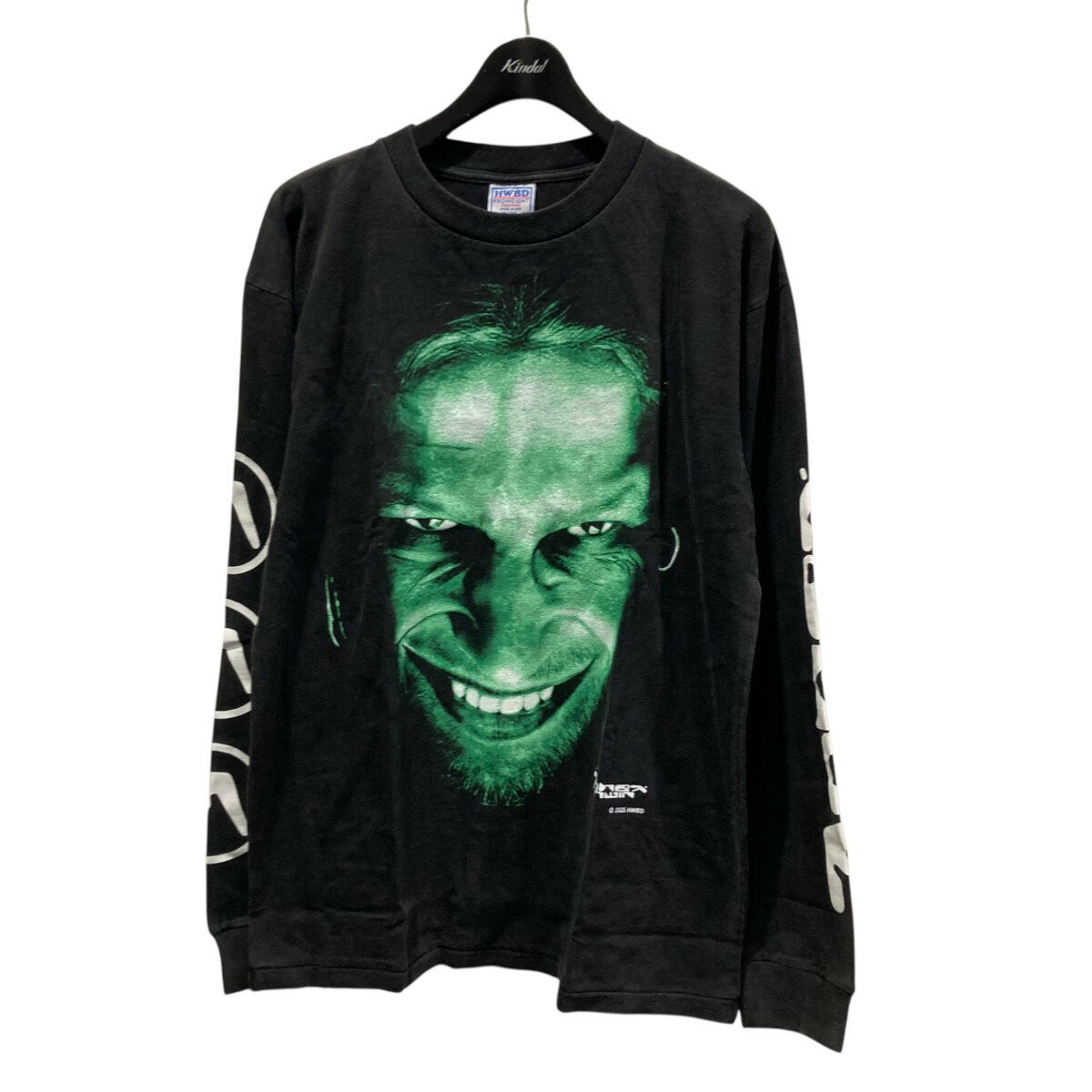 【中古】HOMEWARS BOUND　Aphex Twin L S Tee ヴィンテージ加工プリントTシャツ グレー サイズ：L 【251125】（HOMEWARS BOUND）