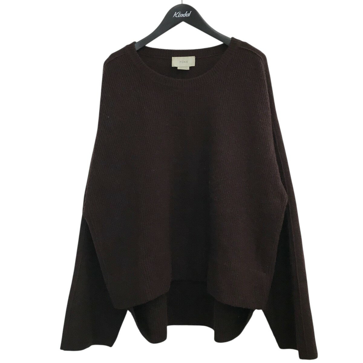 【中古】YOKE　アルパカニット YK18AW0007S ブラウン サイズ：M 【271125】（ヨーク）