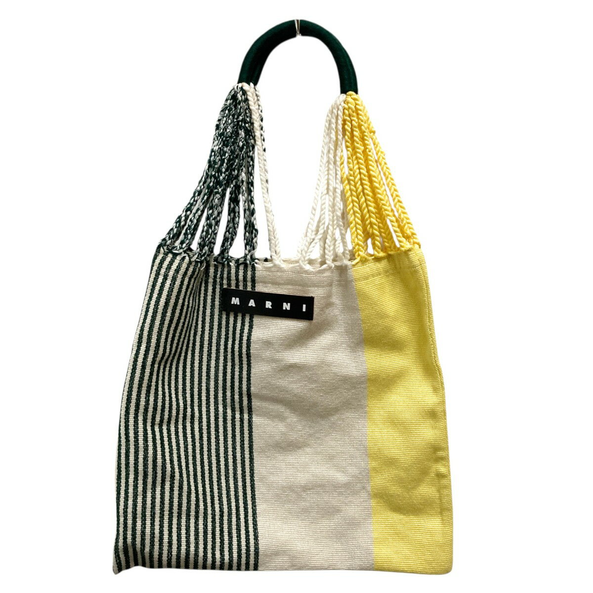 【中古】MARNI　トートバッグ SHMH0009A0 グリーン×イエロー×アイボリー 【271125】（マルニ）