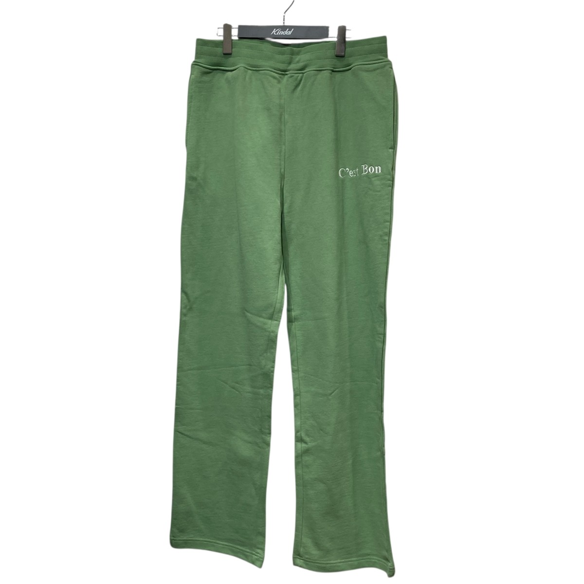 Pants - 【中古】C’est Bonロゴ刺繍スウェットパンツ グリーン サイズ：L【価格見直し】