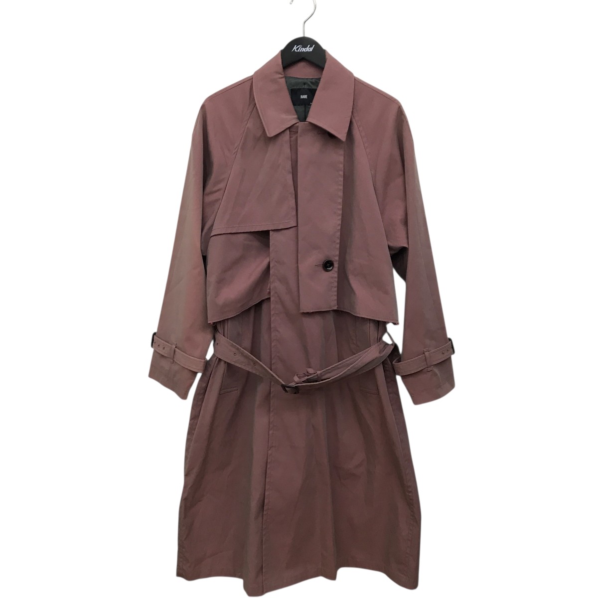 【中古】HARE フラシデザイン トレンチコート HA030187TR ピンク サイズ：S 【291125】（ハレ）