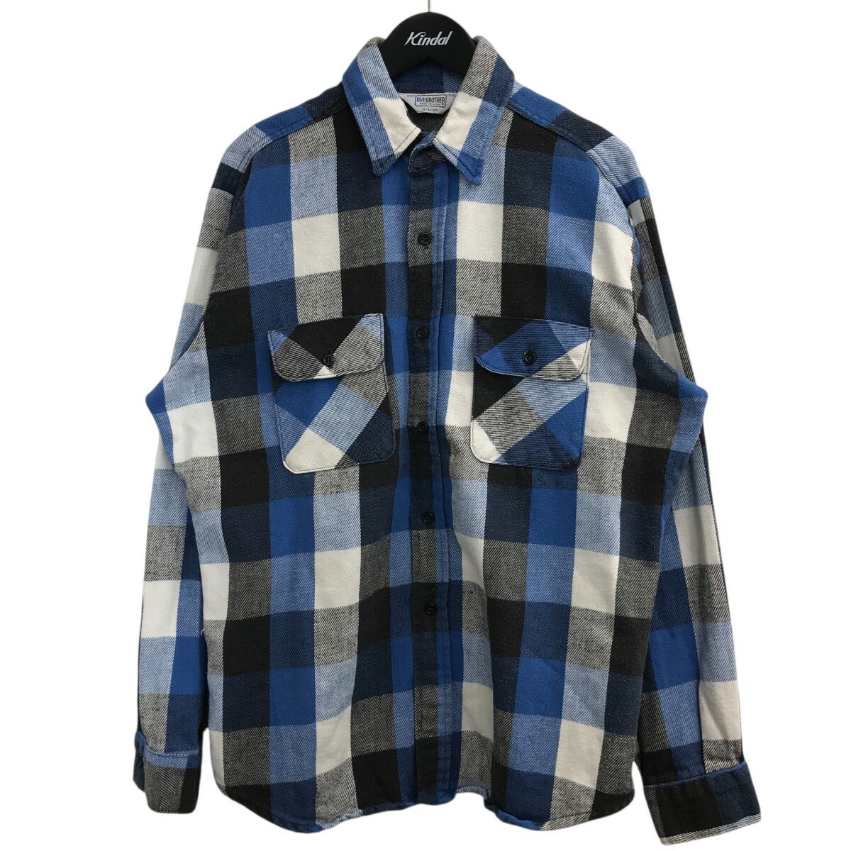 WAREHOUSE & CO. ヘビーネルシャツ ブルーチェック Lサイズ WAREHOUSE & CO. ヘビーネルシャツ ブルーチェック Lサイズ