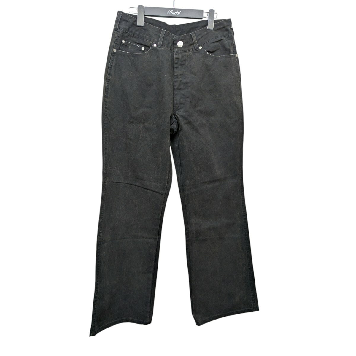 【中古】WHITELAND BLACKBURNダックフレアパンツ 25A-PTL325-WL ブラック サイズ：FREE【価格見直し】