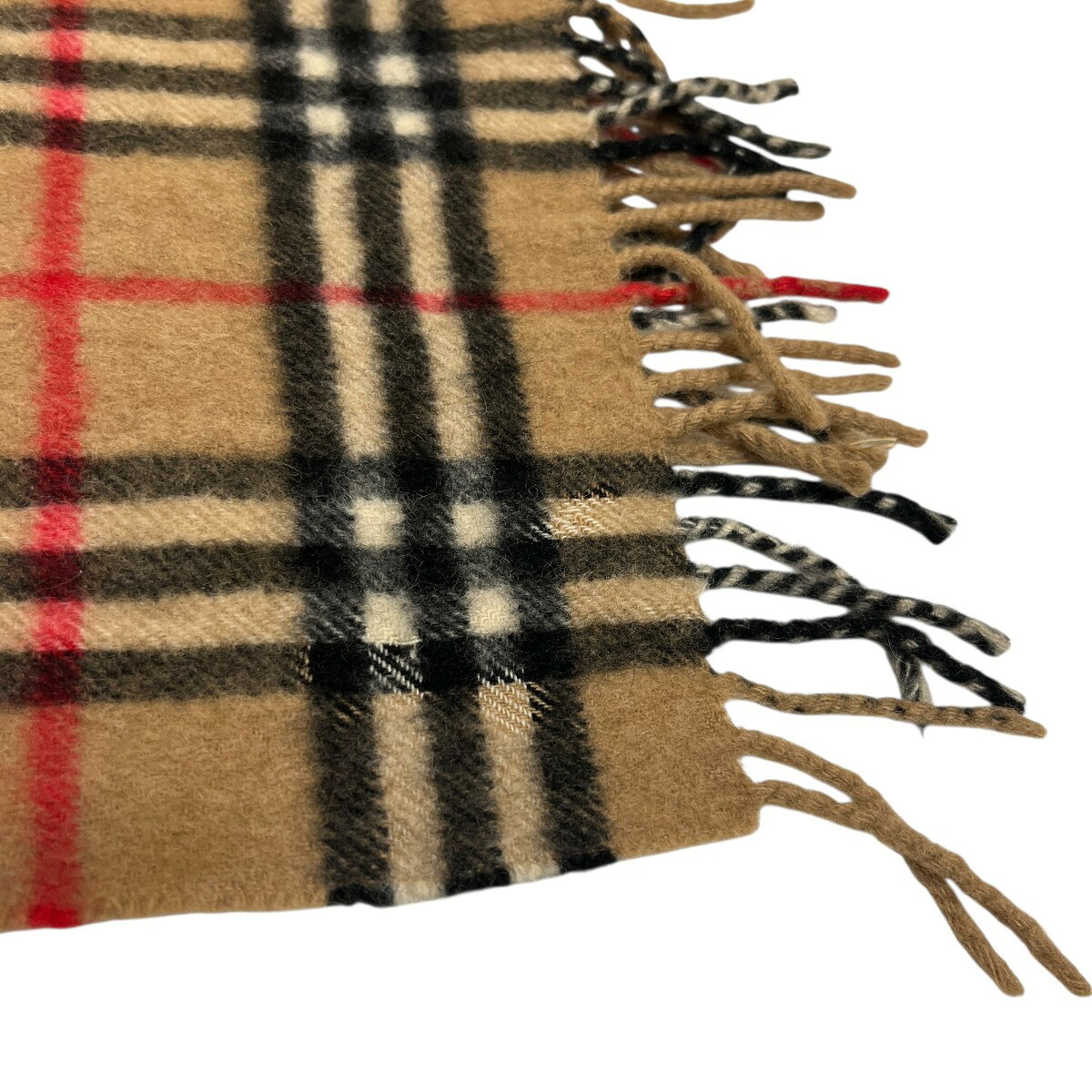 【中古】Burberry’s　カシミヤマフラー ベージュ 【240126】（バーバリーズ）