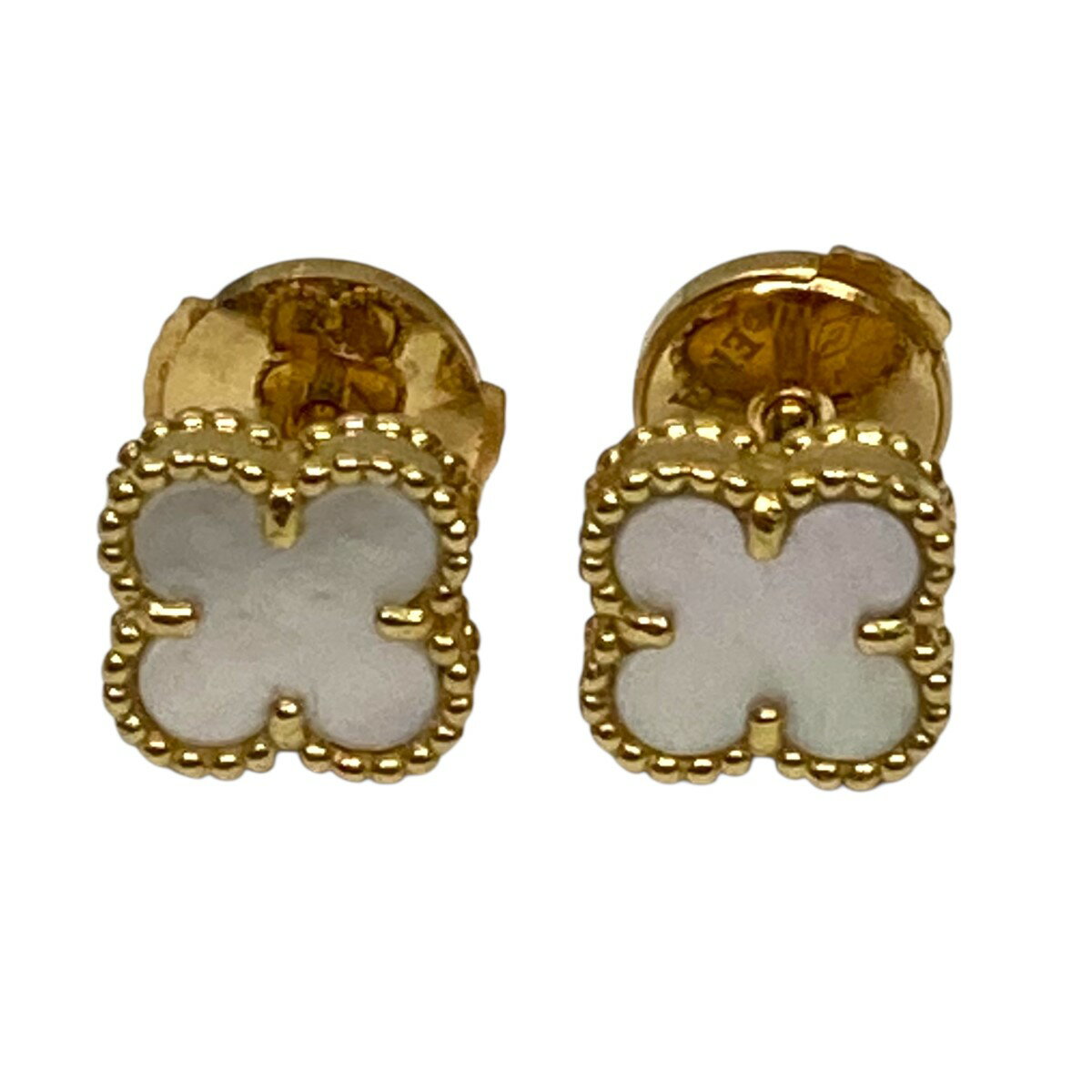 【中古】VAN CLEEF ＆ ARPELS　スウィートアルハンブラピアス VCARA44800 ホワイト サイズ：ONE SIZE 【240126】（ヴァンクリーフ＆アーペル）