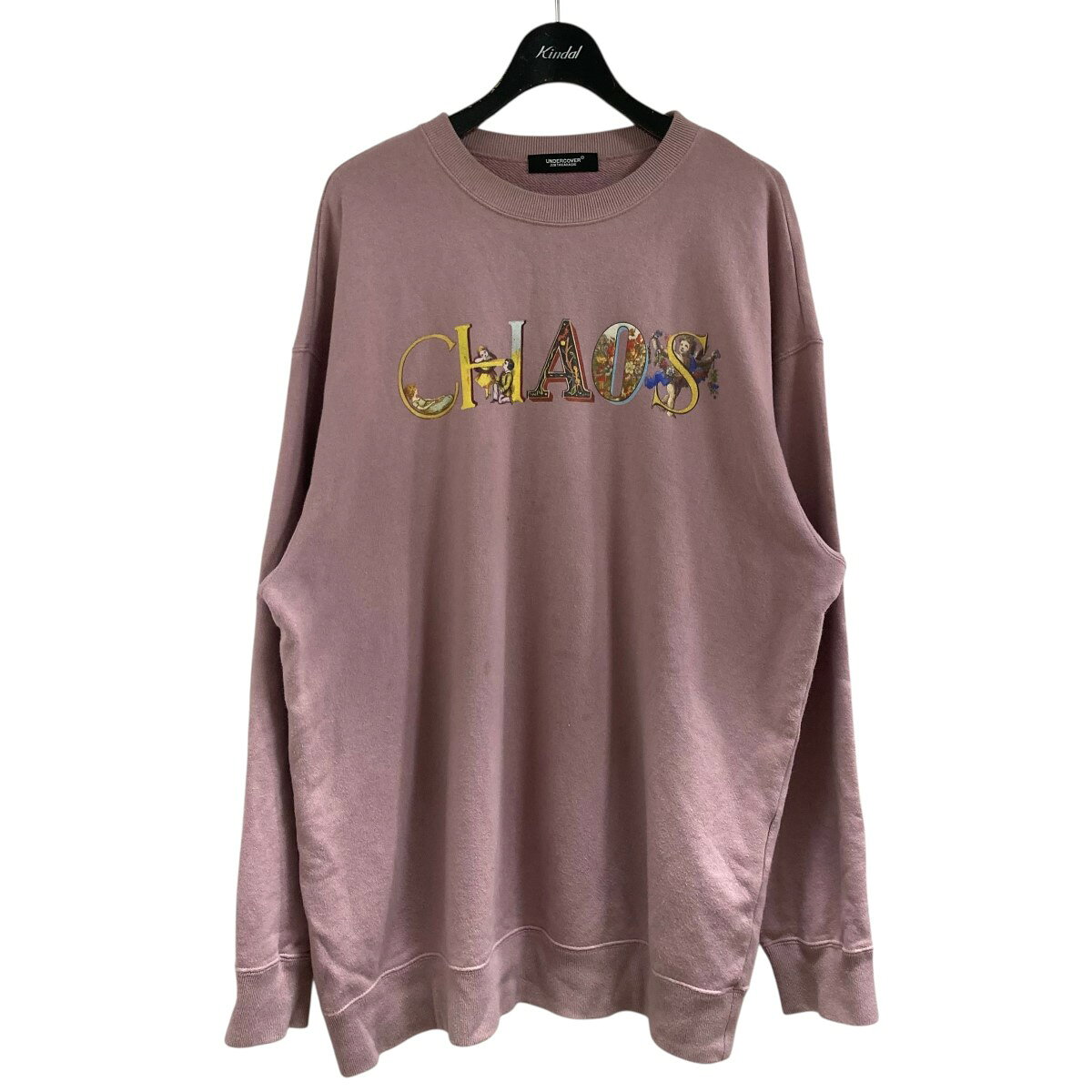 【中古】UNDERCOVERプリントスウェット ライトピンク サイズ：2【価格見直し】