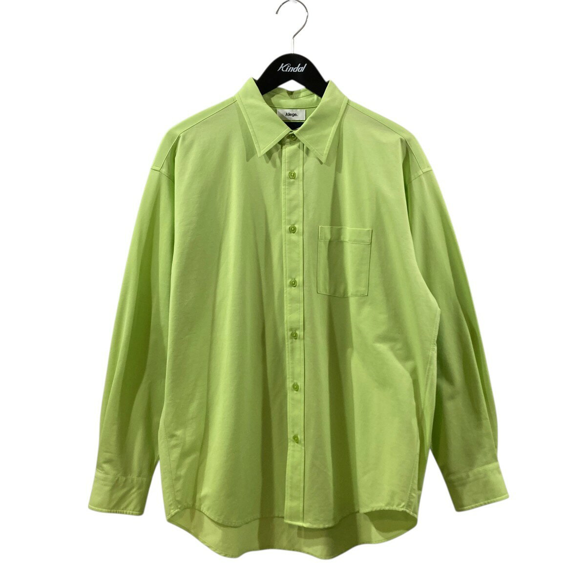 ALLEGE×KANEMASA PHIL. Standard Shirts 긴소매 셔츠 AL23AW-SH03 황록색 사이즈: 3