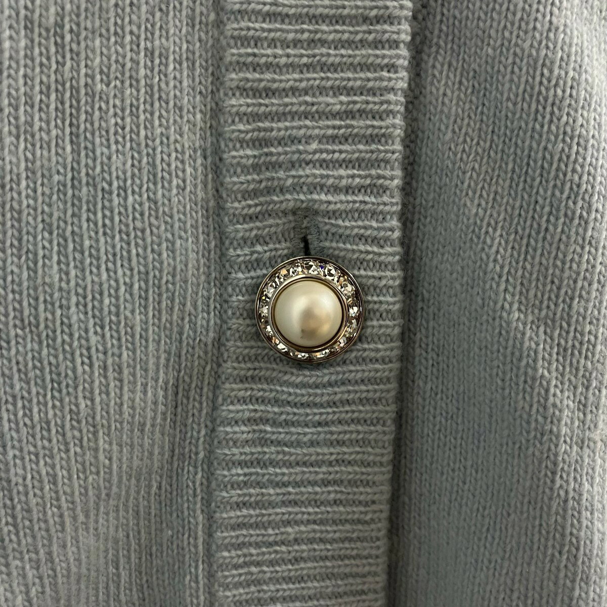 【中古】MIU MIU　ニットカーディガン スカイブルー サイズ：36 【270226】（ミュウミュウ）