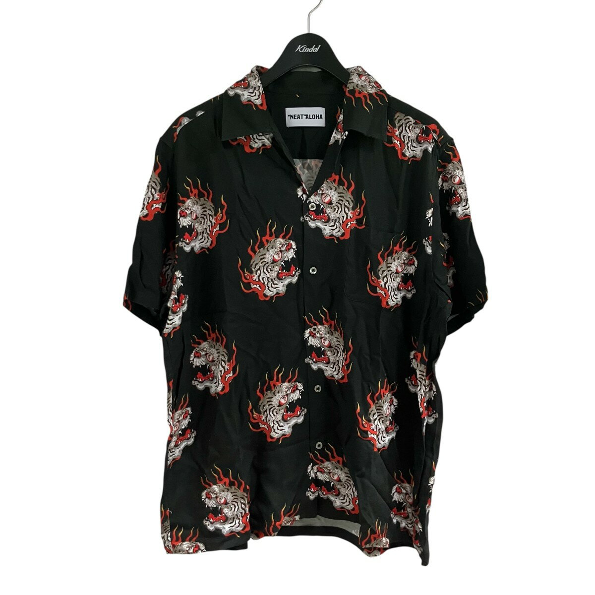 樂天商城 - 【中古】NEAT ALOHA　プリント．アロハシャツ ブラック サイズ：L 【270226】（ニートアロハ）