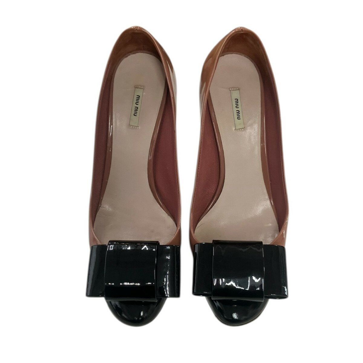 【中古】MIU MIUブラックリボンパン�