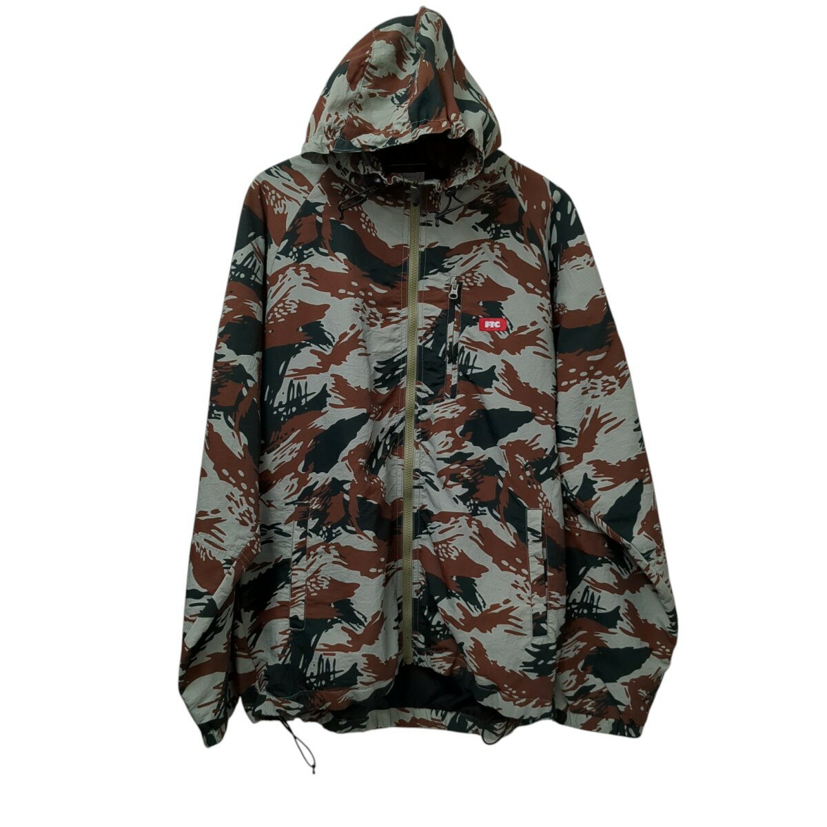 Rakuten - 【中古】FTC　UTILITY HOODED JACKET ナイロンパーカー FTC025SPJ02 グリーン×ブラウン サイズ：L 【090326】（エフティーシー）