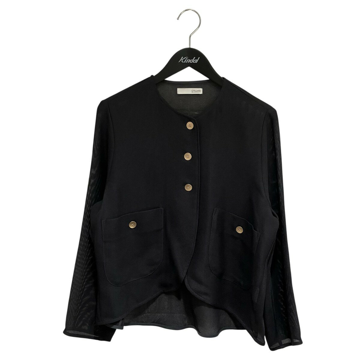 樂天商城 - 【中古】COLLAGE GALLARDAGALANTEメッシュシャツジャケット CLZ1031704A0004 ブラック サイズ：F【価格見直し】