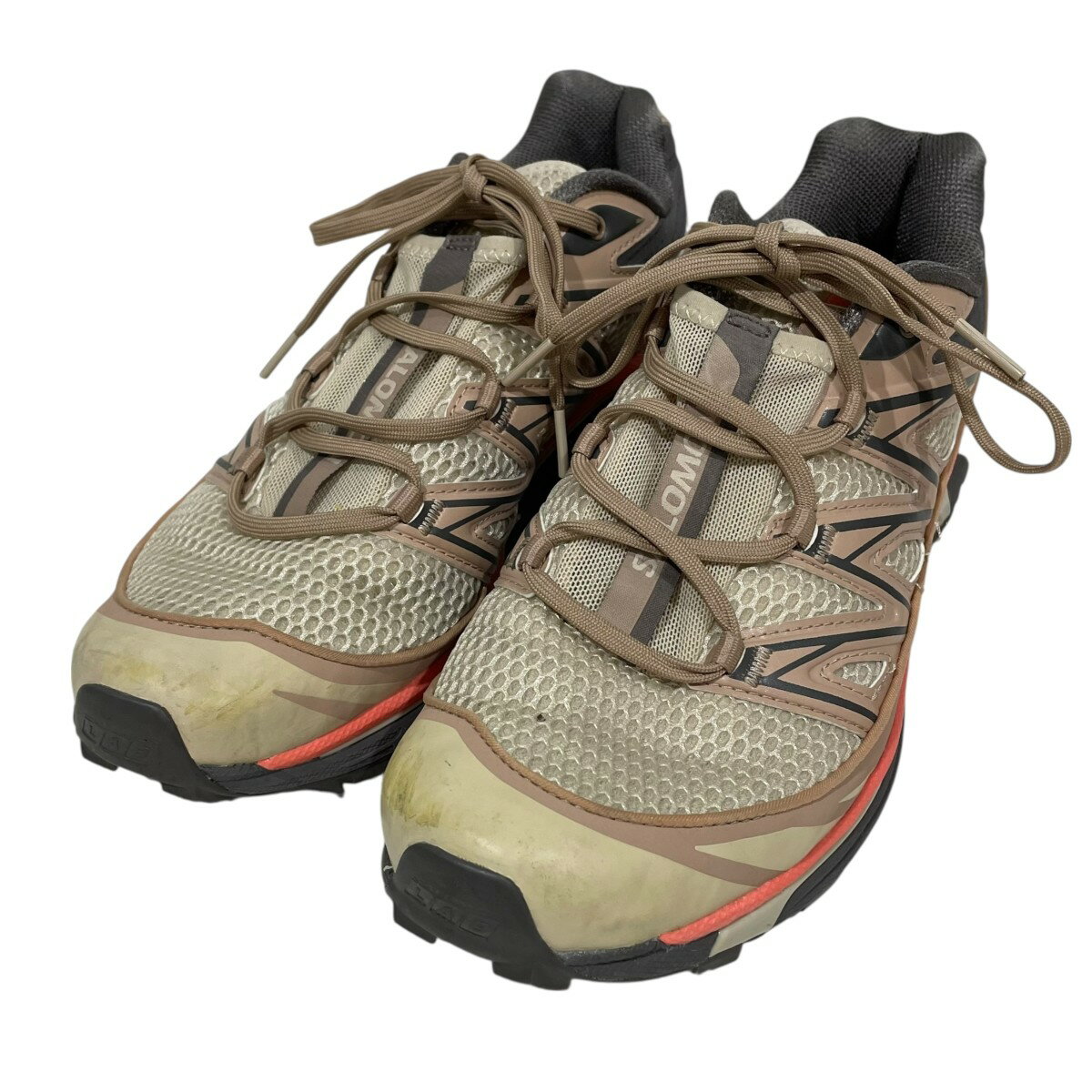 SALOMONスニーカー XT-6 EXPANSE SEASONAL エックスティーシックス エクスパンス シーズナル 474680 ピンク・グレー・オフホワイト サイズ：26cm