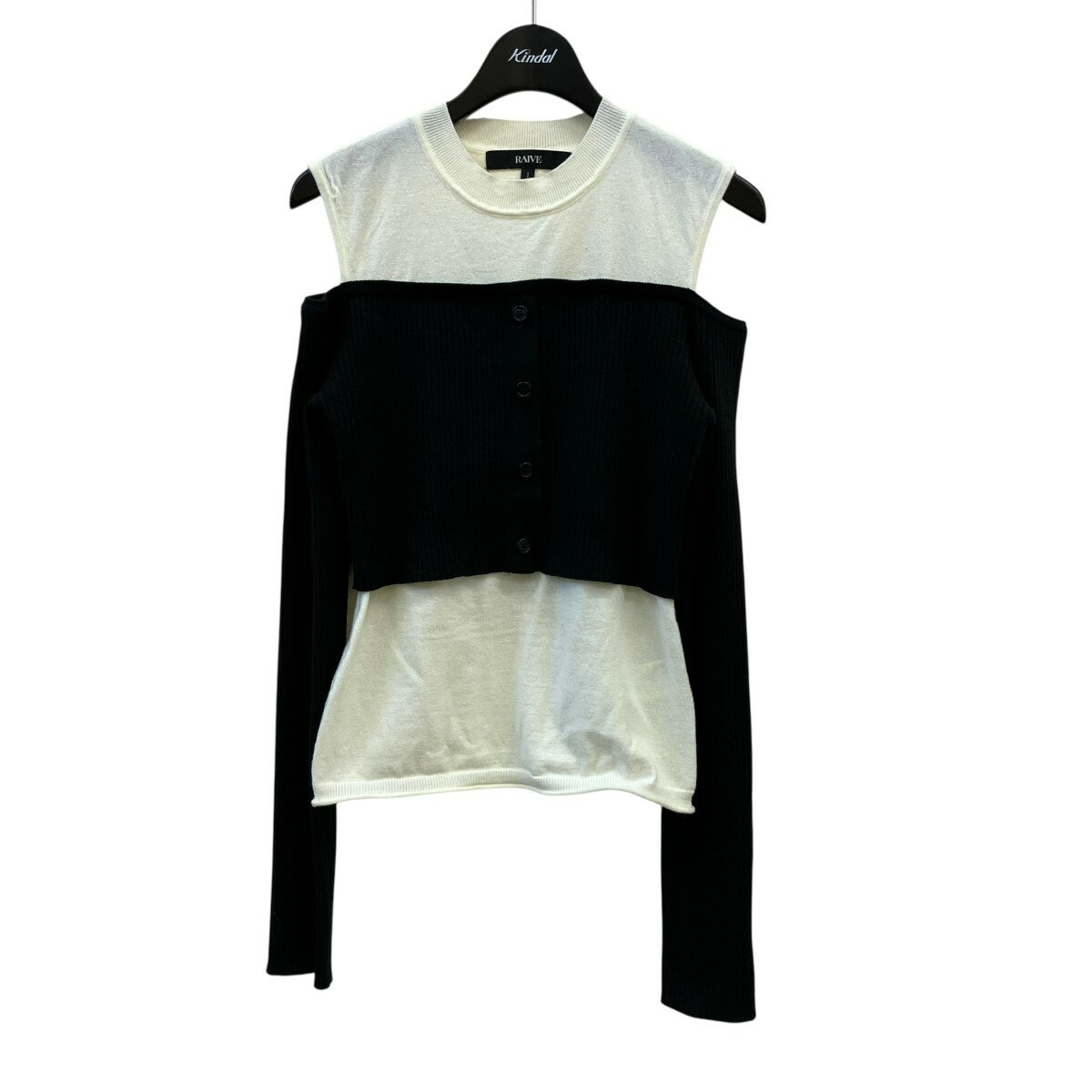 樂天商城 - 【中古】RAIVE　ドッキングニット アイボリー×ブラック サイズ：01 【110326】（）