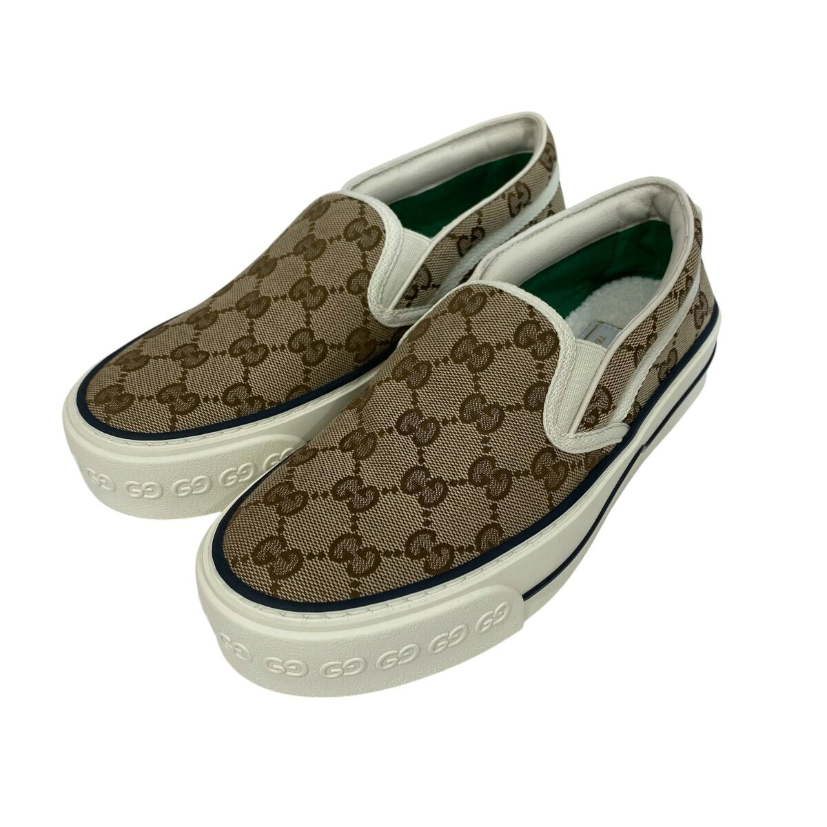 樂天商城 - 【中古】GUCCI　GGキャンバススリッポン ベージュ 【120326】（グッチ）