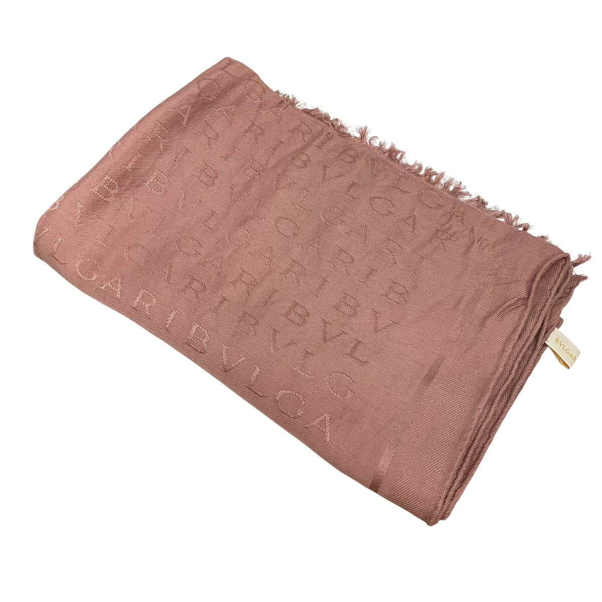 【中古】BVLGARI総柄スカーフ ピンク サイズ：ONE SIZE【価格見直し】
